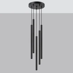 Lampa wisząca PASTELO 5P czarna (SL.1176) - Sollux Lighting