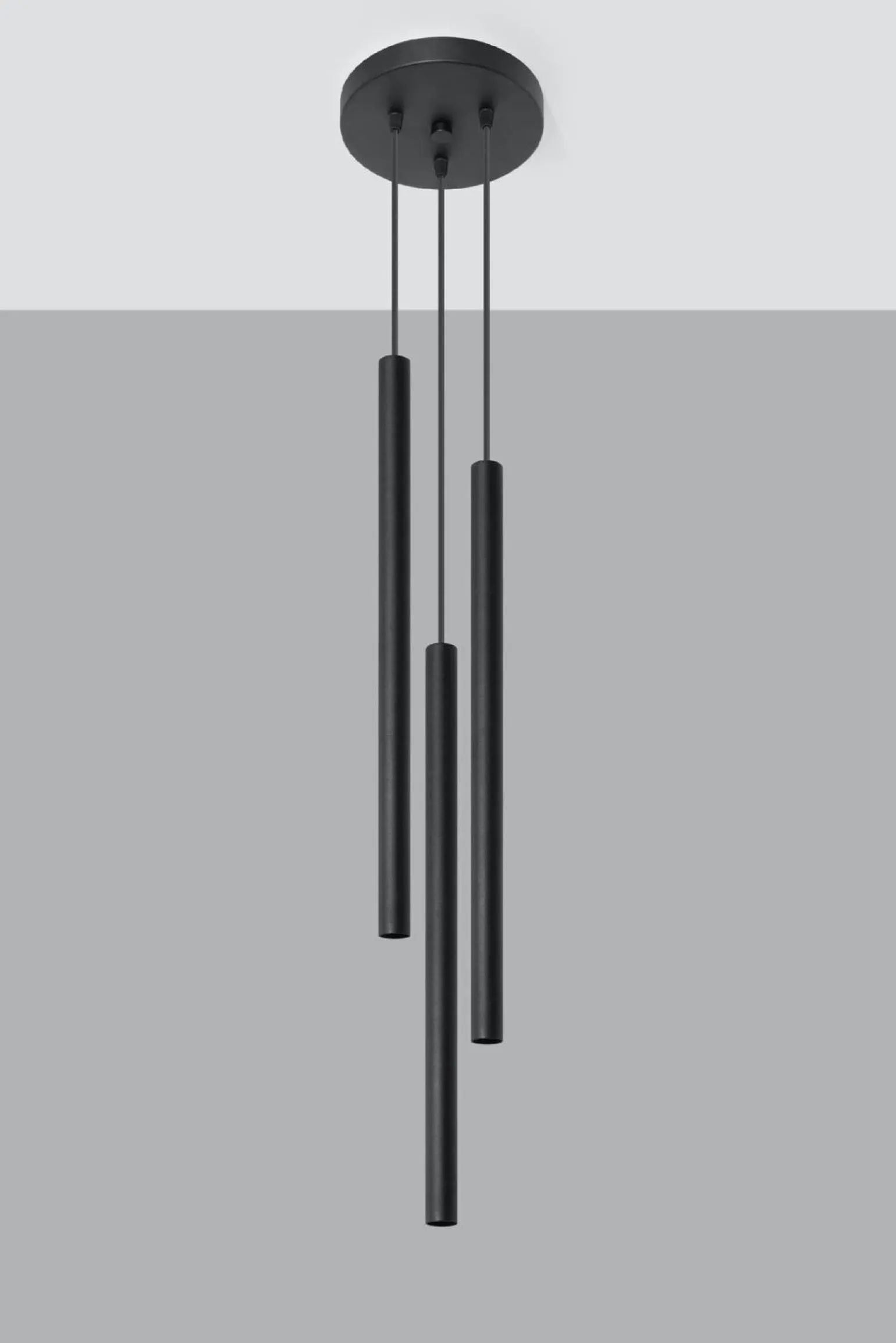 Lampa wisząca PASTELO 3P czarna (SL.0471) - Sollux