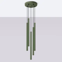 Lampa wisząca PASTELO 5P zielona oliwka (SL.1522) - Sollux Lighting