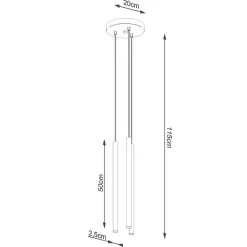 Lampa wisząca PASTELO 3P złota (SL.1172) - Sollux Lighting