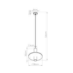 Lampa wisząca PELTA 1 czarna/beżowa (SL.1882) - Sollux Lighting
