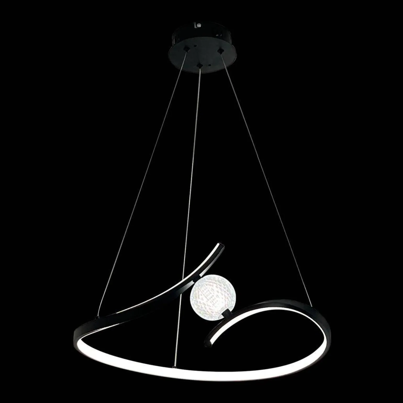 Lampa wisząca PERLA BLACK 34W LED (ML1177) - Milagro
