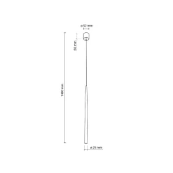 Lampa wisząca PIANO BLACK 1 (10112) - TK Lighting