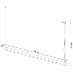 Lampa wisząca PINNE 200 szara 3000K (TH.230) - Thoro Lighting