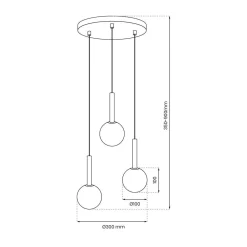 Lampa wisząca PLAY BLACK 3xG9 (MLP0969) - Milagro