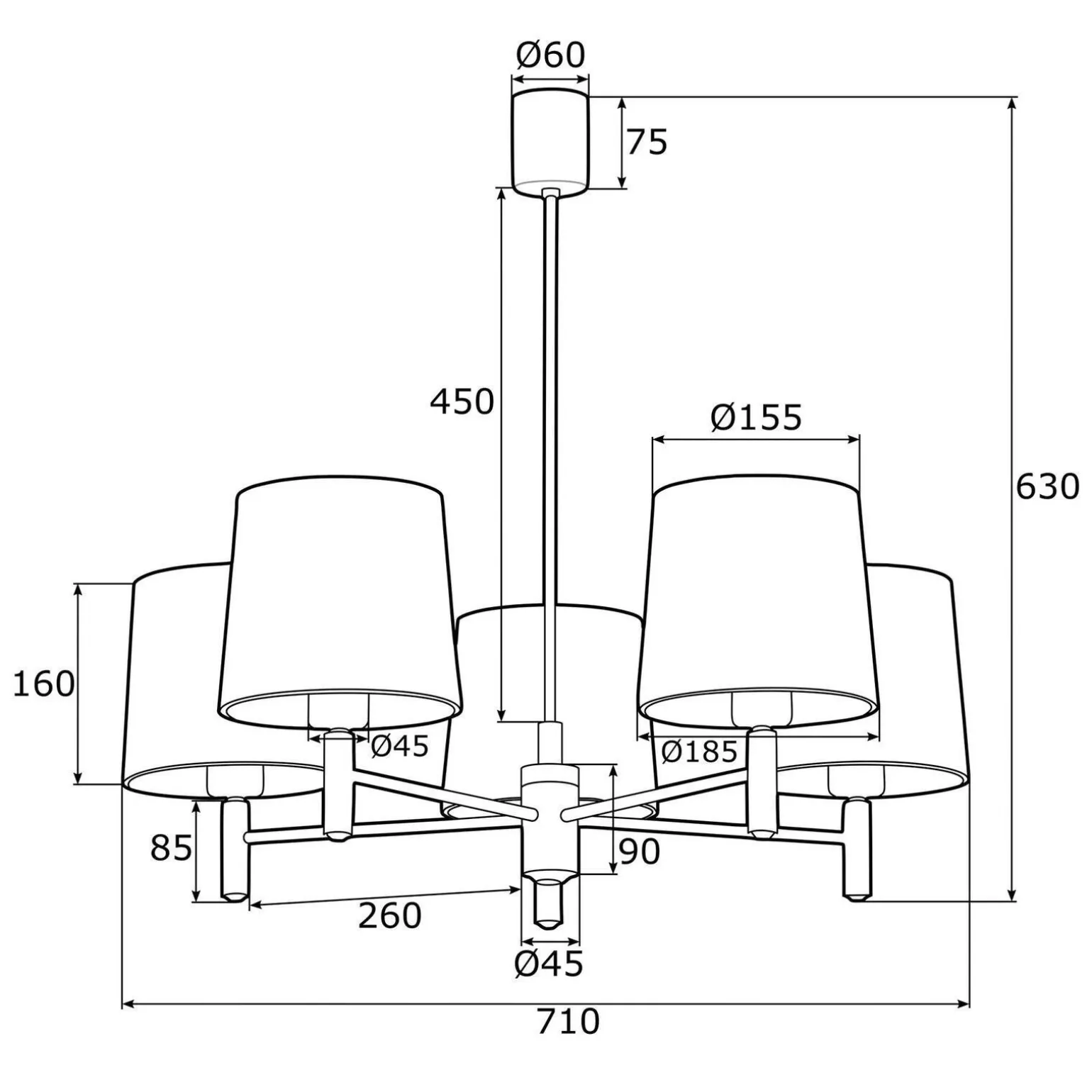 Lampa wisząca PONTE (2085) - ARGON