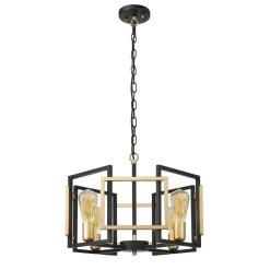 Lampa wisząca Primero (PND-44003-4-BK-GD) - Italux