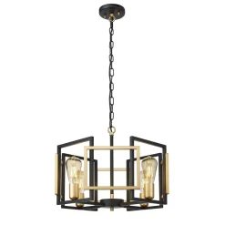 Lampa wisząca Primero (PND-44003-4-BK-GD) - Italux