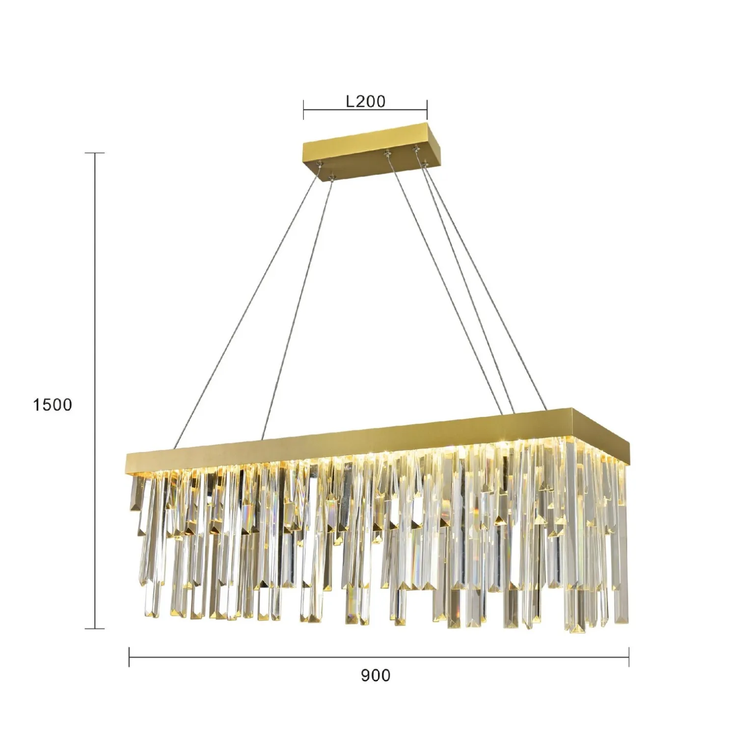 Lampa wisząca prostokątna LAURET (6208-0115) - Aviano Lighting