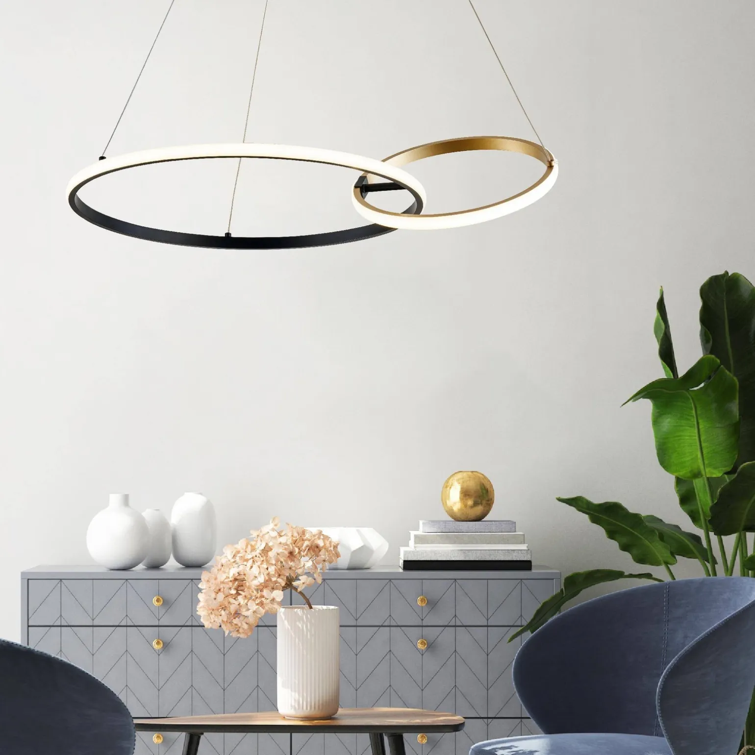 Lampa wisząca RANDO czarno-złota (20002P-GD) - Zuma Line