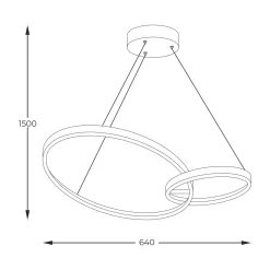 Lampa wisząca RANDO czarno-złota (20002P-GD) - Zuma Line
