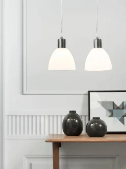 Lampa wisząca RAY Nordlux E14 2X40 Szkło Chrom