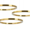 Lampa wisząca RING 100 + 100 + 100 złota na jednej podsufitce (MSE0100100100) - King Home