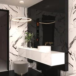 Lampa Wisząca Ringa LED biała (PL0150-WH) - Yaskr