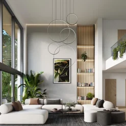 Lampa wisząca RIO 5 55/55/78/110/110 biała LED 4000K (TH.543) - Thoro Lighting