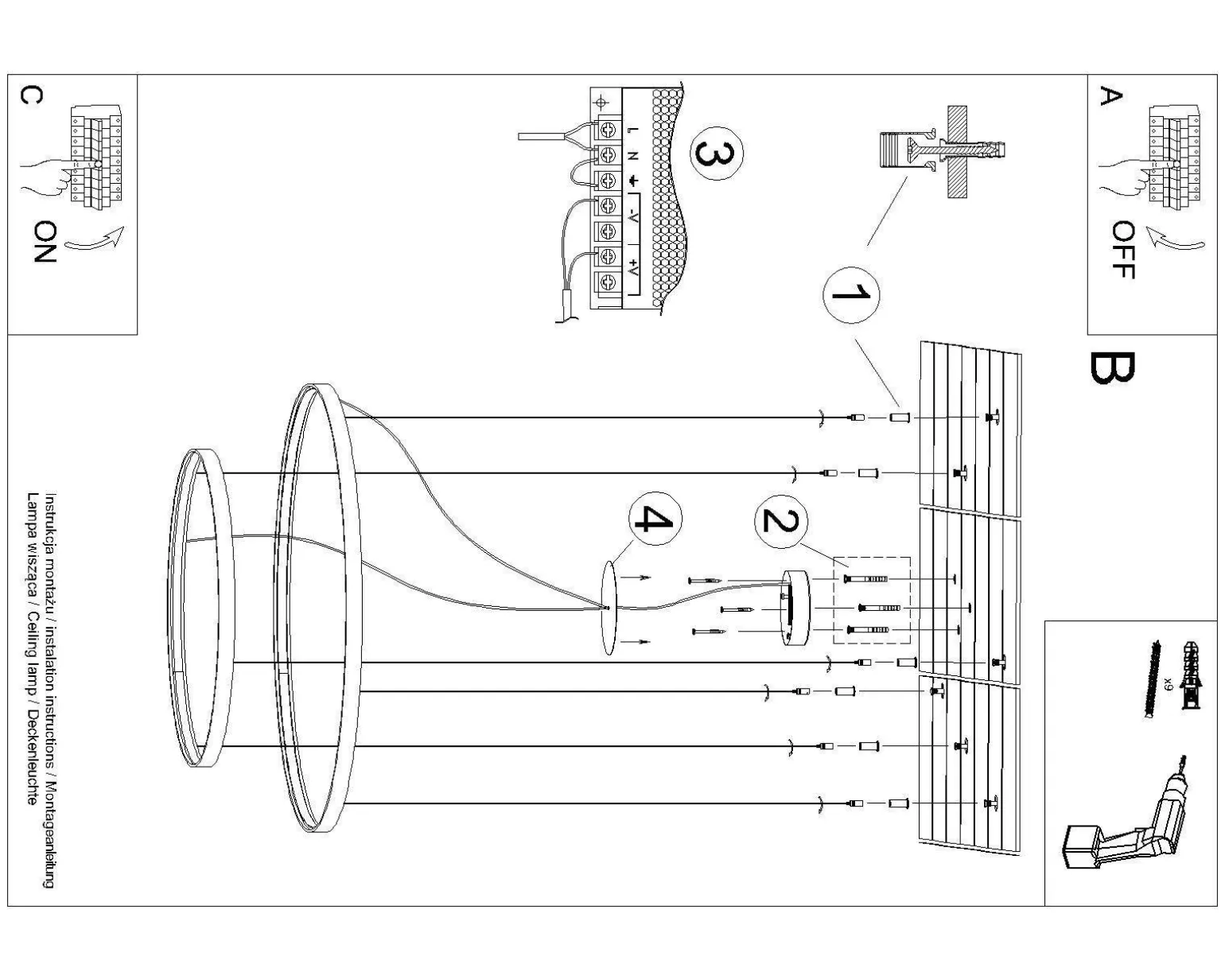 Lampa wisząca RIO 2 55/78 biała LED 4000K (TH.178) - Thoro Lighting