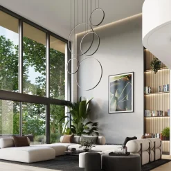 Lampa wisząca RIO 5 55/55/78/110/110 biała LED 3000K (TH.542) - Thoro Lighting