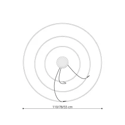 Lampa wisząca RIO 3 55/78/110 biały LED 3000K (TH.215) - Thoro Lighting