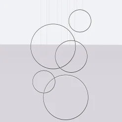 Lampa wisząca RIO 5 55/55/78/110/110 czarna LED 4000K (TH.544) - Thoro Lighting