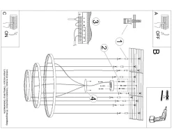 Lampa wisząca RIO 3 55/78/110 złoty LED 4000K (TH.269) - Thoro Lighting