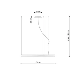 Lampa wisząca RIO 78 czarny LED 4000K (TH.110) - Thoro Lighting
