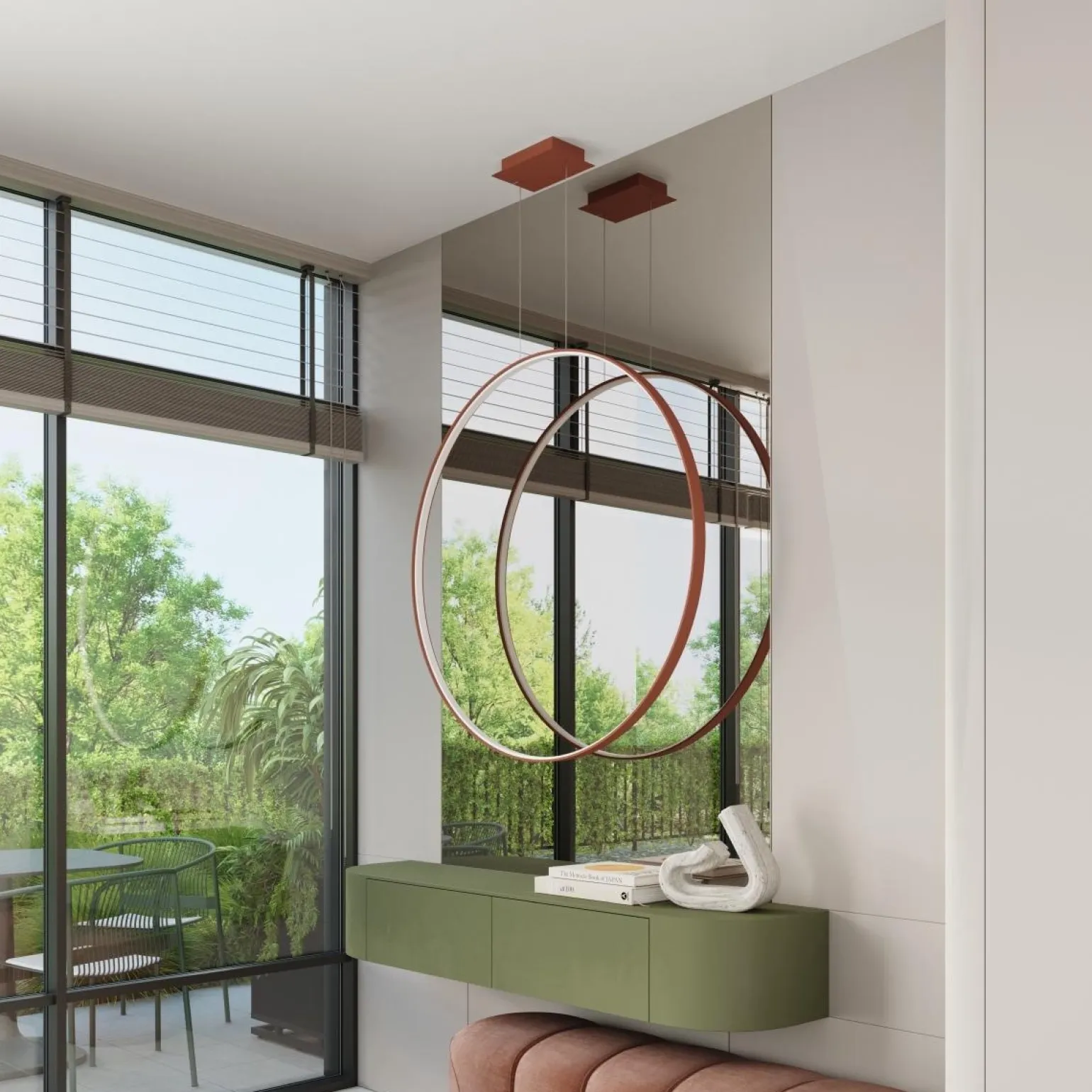 Lampa wisząca RIO 78 ochra czerwona LED 3000K (TH.406) - Thoro Lighting