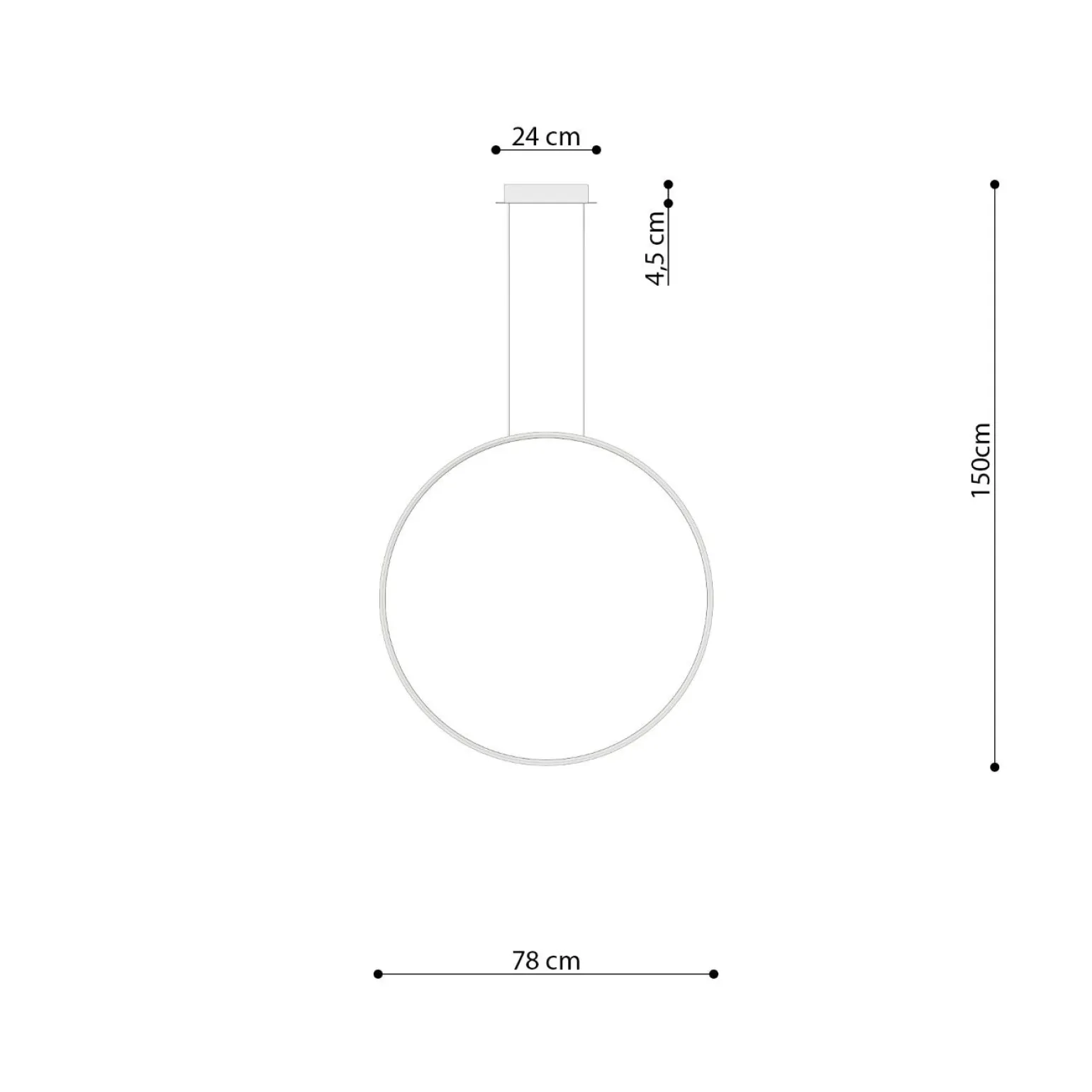 Lampa wisząca RIO 78 ochra czerwona LED 3000K (TH.406) - Thoro Lighting
