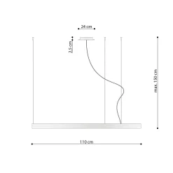 Lampa wisząca RIO 110 złoty LED 4000K (TH.219) - Thoro Lighting