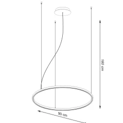 Lampa wisząca RISA 90 czarny LED 3000K (TH.275) - Thoro Lighting