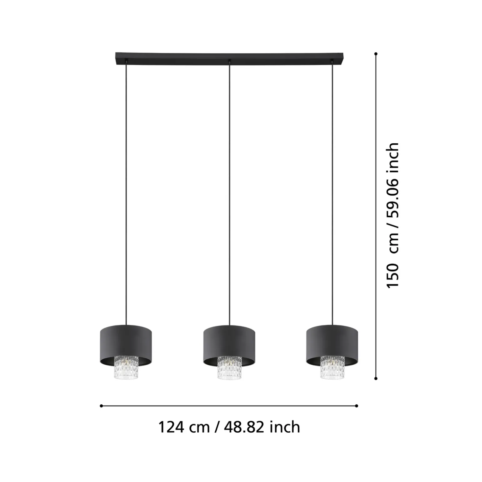 Lampa wisząca SAPUARA czarna (39978) - EGLO