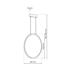 Lampa wisząca Saturno Gold 28W LED (ML8855) - Milagro