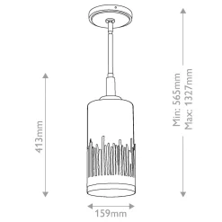 Lampa wisząca Sawgrass - 1 źródło światła - Płatkowe złoto (QN-SAWGRASS-MP-DG-O) - Quintiesse