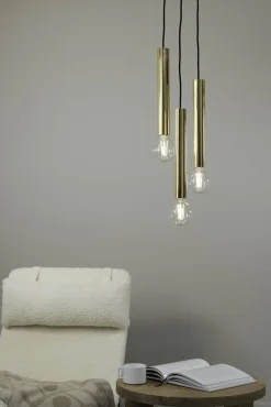 Lampa Wisząca SENCILLO Round 3L Brass (108436) - Markslojd