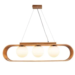 Lampa wisząca Sfera - 3 źródła światła (QN-SFERA-3P-TEAK) - Quintiesse