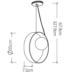 Lampa wisząca Sfera - 1 źródło światła (QN-SFERA-1P-TEAK) - Quintiesse