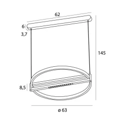 Lampa wisząca SINGAPUR ROUND (P0552) - MAXLIGHT