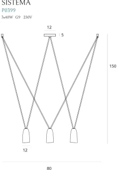 Lampa wisząca SISTEMA (P0399) - MAXlight