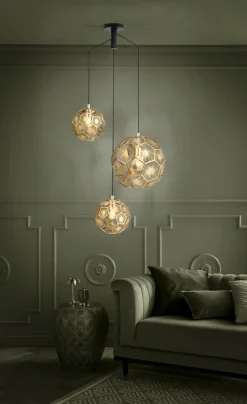 Lampa wisząca SKOURA czarna (39758) - EGLO