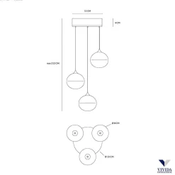 Lampa Wisząca SKYFALL 3 (0021.31) - Vivida