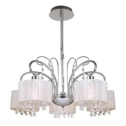 Lampa wisząca Span kol. biały (MDM1583/5 WH) Italux - żyrandol