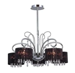 Lampa wisząca Span kol. czarny (MDM1583/5) Italux - żyrandol