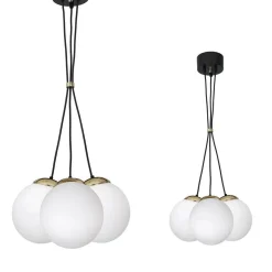 Lampa wisząca SPARTA BLACK / GOLD 3xE14 (MLP6499) - Milagro
