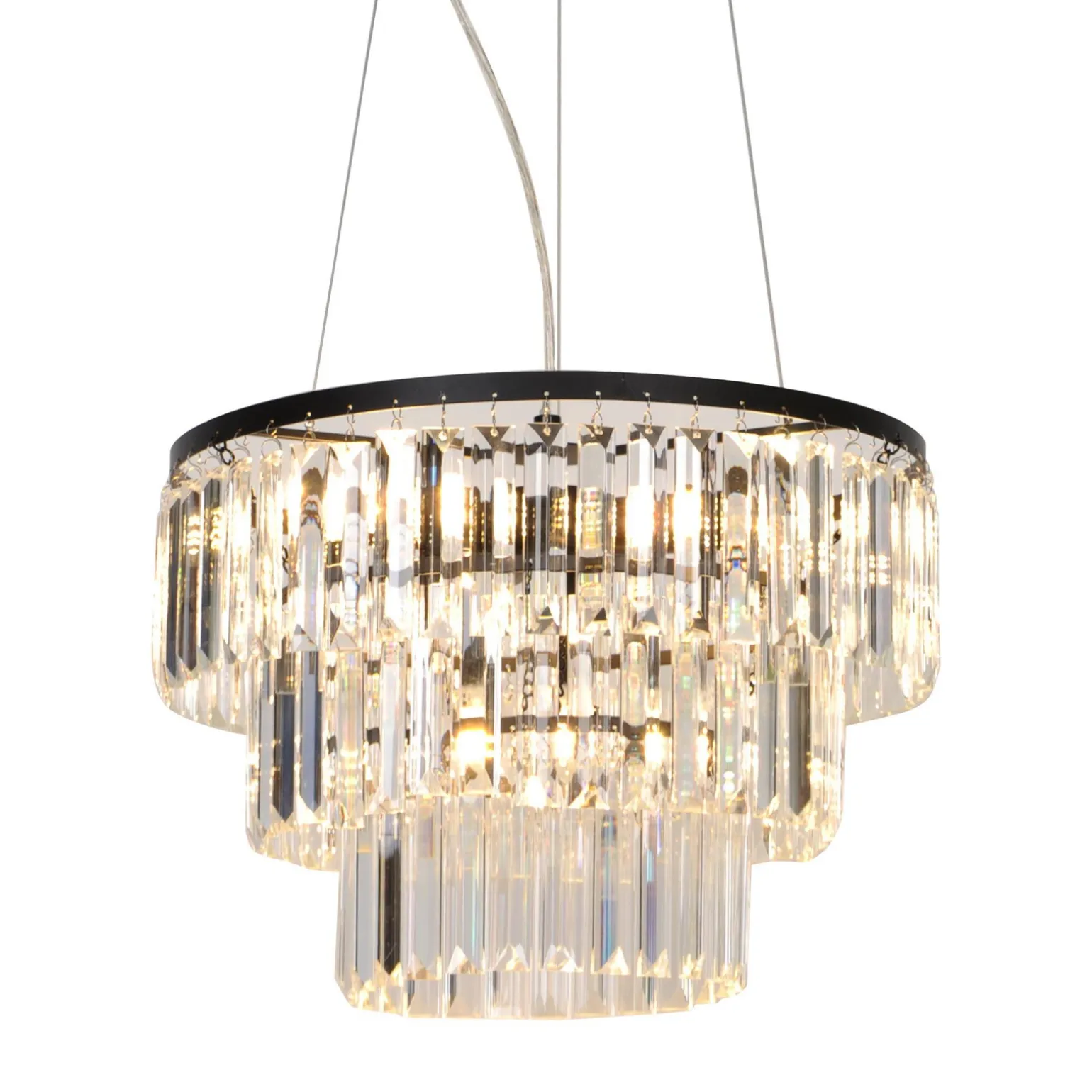 Lampa wisząca TIFANNY kol. czarny (P17127-4) - Zuma Line