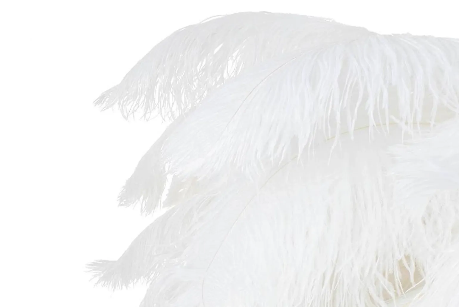 Lampa wisząca TIFFANY 135 biała mosiądz / naturalne pióra (JD0019.WHITE) - King Home