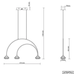 Lampa wisząca TIFFANY No. 3 CL1 Altavola Design (LA059/CL1_black) - ALTAVOLA DESIGN