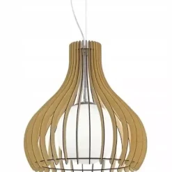 Lampa wisząca TINDORI drewniana (96214 - EGLO) - żyrandol