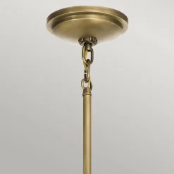 Lampa wisząca Tollis - 1 źródło światła - Białe/ Naturalny mosiądz (QN-TOLLIS-MP-NBR) - Quintiesse