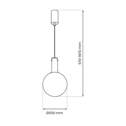 Lampa wisząca TORONTO 1 (ML0326) - Milagro