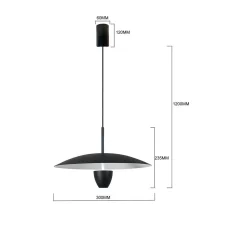 Lampa wisząca Ufo S czarna LED CCT (LP-0408/1P S BK) - Light Prestige