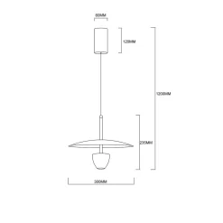 Lampa wisząca Ufo S czarna LED CCT (LP-0408/1P S BK) - Light Prestige